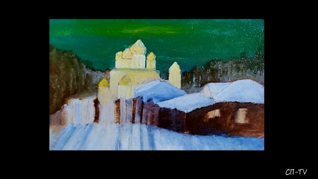 Учимся рисовать. Луна над церковным двором смотреть онлайн