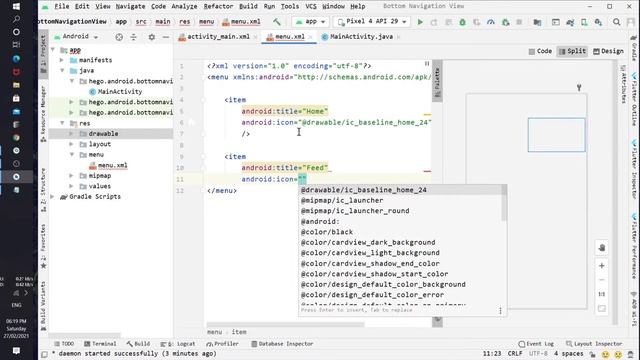 How to create bottom navigation view in Android Studio. смотреть онлайн