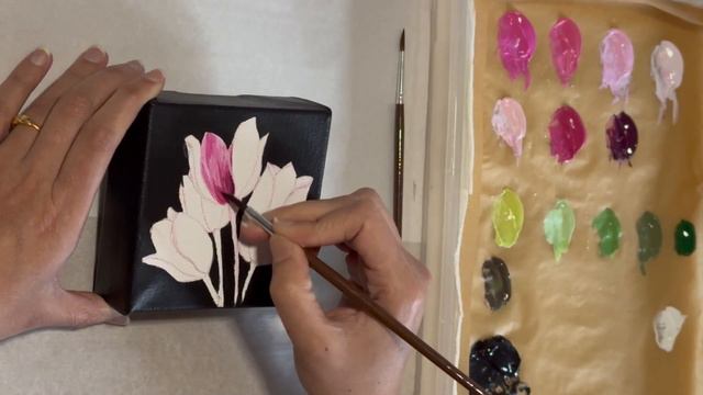 Tulips Acrylic Painting | Color Mixing | Time-lapse | Tulip Painting | Neha Vartak Art смотреть онлайн