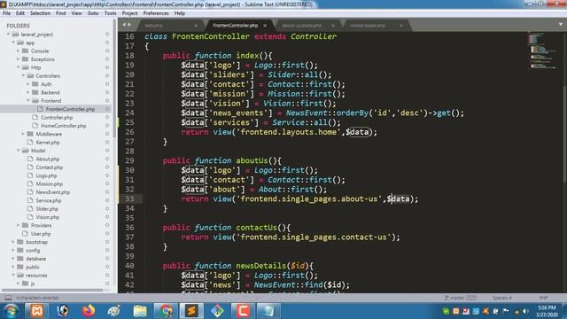Working frontend side services ( Laravel 6 Full project) 2020*new tips* part 33 смотреть онлайн