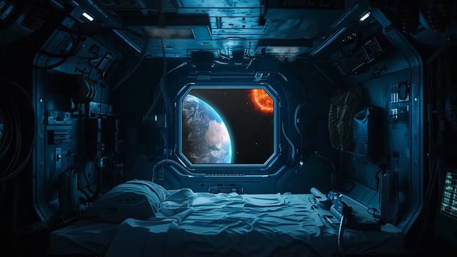 In Planetary Orbit | Living in Peaceful Bedroom Spaceship to Sleep | White Noise Spaceship 10 Hours смотреть онлайн