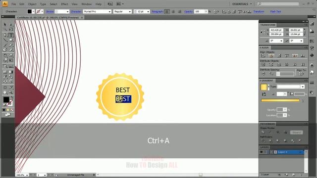 How To Design Certificate #10 Tutorial Illustrator [ Bahasa Indonesia ] смотреть онлайн