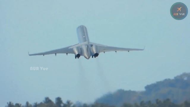 VistaJet Malta | Bombardier Global 6000 | Takeoff from Thiruvananthapuram International Airport смотреть онлайн
