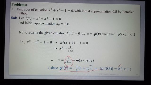 Numerical Solution of Equations II Fixed Point Iteration method II Yuvaraju Namala II AR New World смотреть онлайн