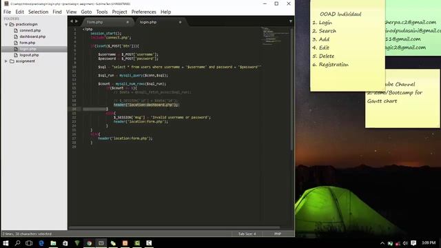 Make login interface with PHP смотреть онлайн