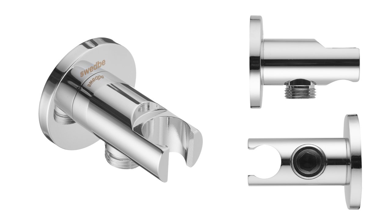 Распаковка шлангового подсоединения с держателем для лейки Swedbe Platta 5505 смотреть онлайн