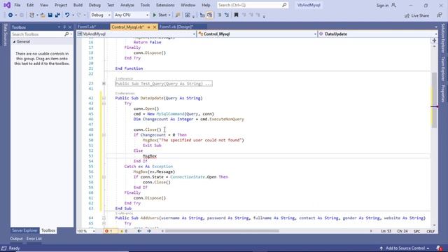 Deleting data from the mysql database using vb.net смотреть онлайн