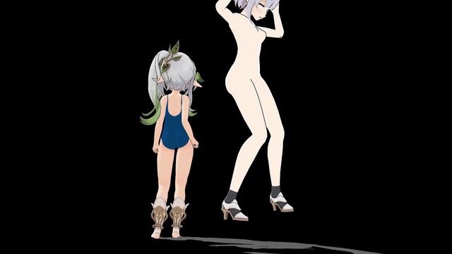 MMD Dance Nahida x Noelle - simple dimple смотреть онлайн