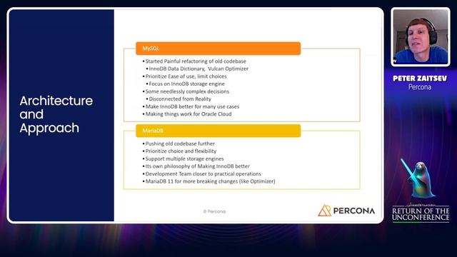 MySQL 8 vs MariaDB 10.11 - Peter Zaitsev - MariaDB Server Fest 2023 смотреть онлайн