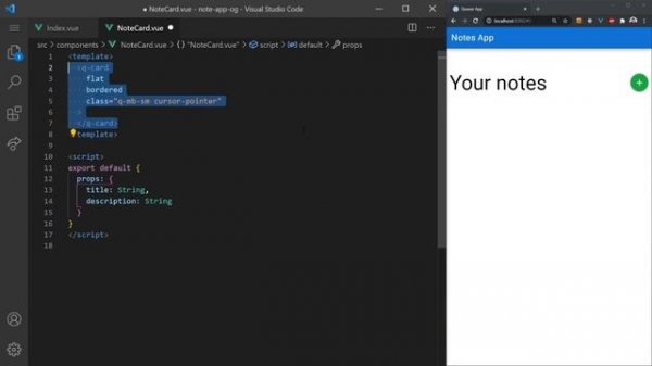 Quasar Framework with Vue 3 Composition API - Building a cross platform note app