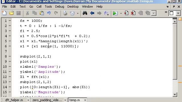 Using matlabs fft function 2 - zero padding and windowing смотреть онлайн