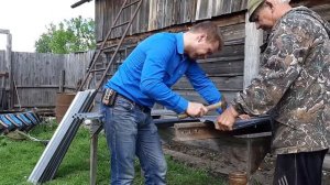 Установка заклёпок на профнастил.