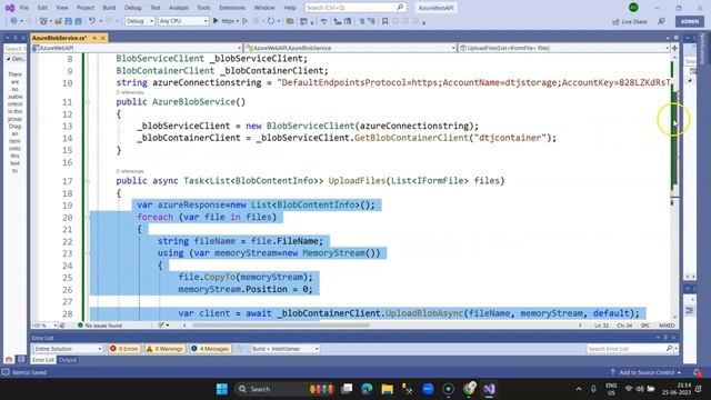 How To Upload Files In Microsoft Azure Storage using ASP.NET Web-API смотреть онлайн