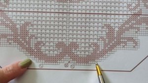 Уроки филейного вязания, часть 3. Работа со схемой скатерти.