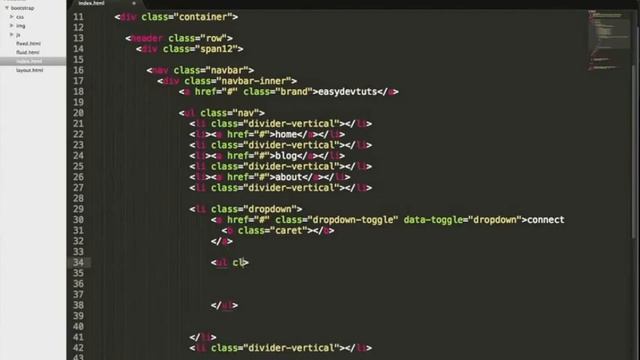 Easy Learn Twitter Bootstrap Navigation pt 2 Lesson 2 Creating a Homepage смотреть онлайн