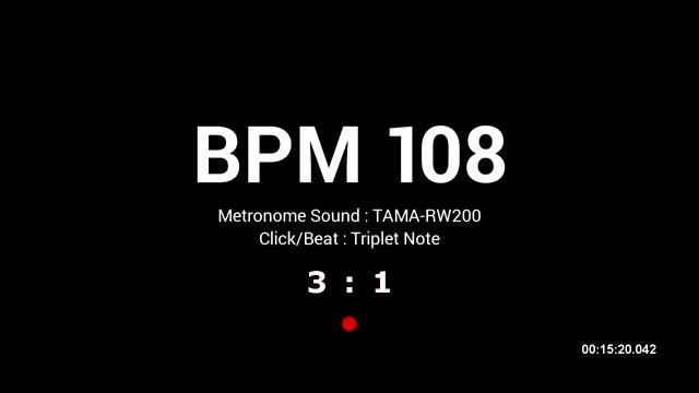 Metronome BPM 108 / TAMA-RW200 / Triplet смотреть онлайн