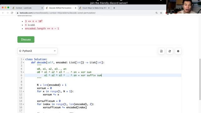 1734. Decode XORed Permutation (Leetcode Medium) смотреть онлайн