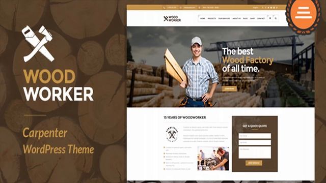 WoodWorker - Carpentry WordPress Theme | Themeforest Website Templates and Themes смотреть онлайн