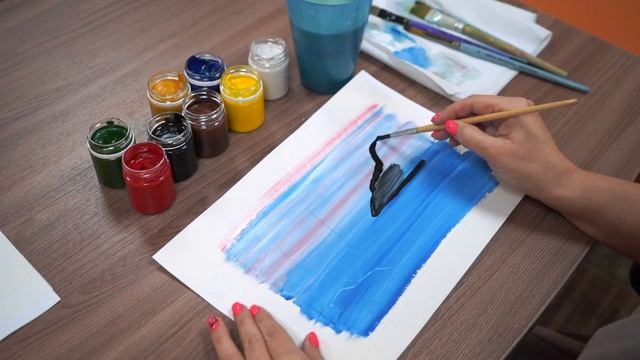 Правополушарное рисование: пейзаж красками | ТЦСО "Орехово" смотреть онлайн