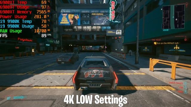 AMD 6900 XT 4K Gameplay Cyberpunk 2077 ► Achieving 60+ FPS with FidelityFX смотреть онлайн