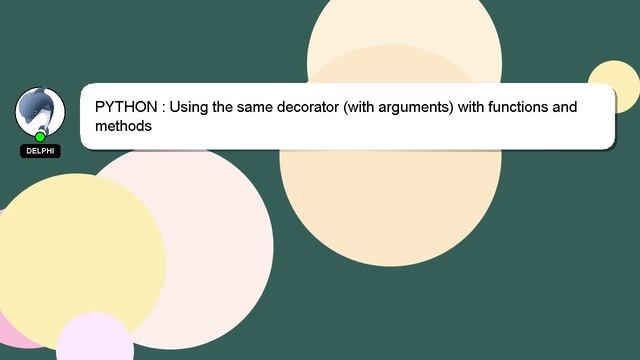 PYTHON : Using the same decorator (with arguments) with functions and methods смотреть онлайн