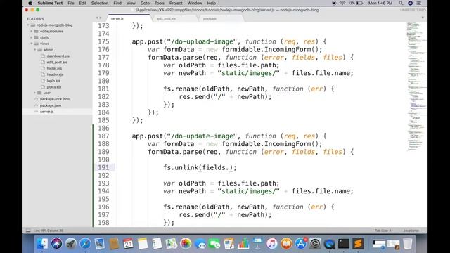 17. Update post image - Create a Blog in NodeJS and MongoDB смотреть онлайн