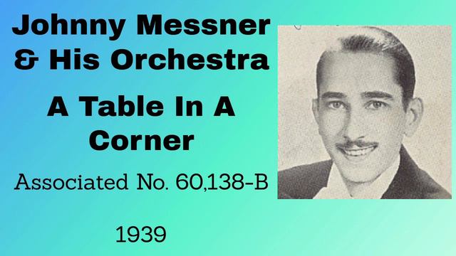 Johnny Messner and his orchestra - A Table In A Corner - 1939 смотреть онлайн