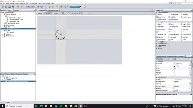 Spinner Progress Animation Custom using Java Swing with FlatLaf смотреть онлайн