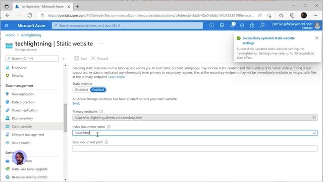 Azure Static Website смотреть онлайн