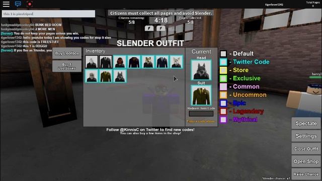 Roblox Stop It Slender! 2 Twitter Codes смотреть онлайн