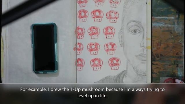 Stamping Your Video Game Icon on Self Portrait Background смотреть онлайн