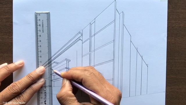 How to Draw a Shopping complex in 2-Point Perspective step by steps смотреть онлайн