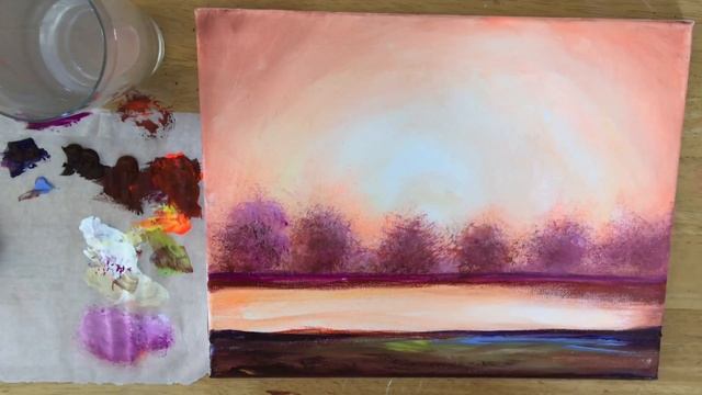 ACRYLIC PAINTING TUTORIAL ? HOW TO PAINT AN AUTUMN LANDSCAPE | STEP By STEP!