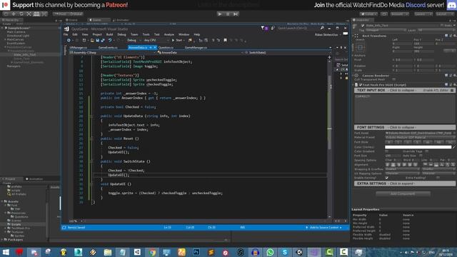 Unity Tutorial - How to create a Quiz Game [Part 3/7] - MORE CODING! смотреть онлайн