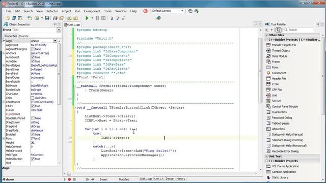 C++ Builder - Indy ICMP (ping) смотреть онлайн