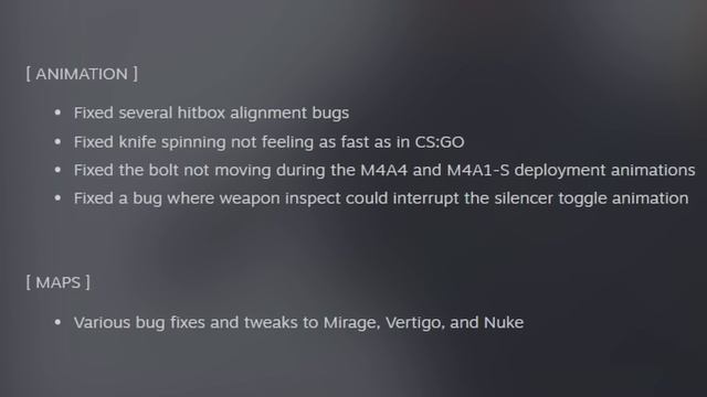 NEW CS2 UPDATE PATCH NOTES