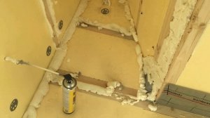 Утепление и отделка вагонкой лоджии ("сапожок") в доме серии П- 44.Warming and finishing  loggia