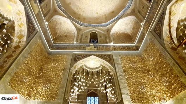 Gur-Emir Mausoleum, Samarkand. Tamerlane (Amir Temur) and Ulugbek Mirza tomb in Samarkand. смотреть онлайн