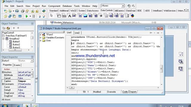 Membuat Koneksi Mc Access Dan Delphi 7 смотреть онлайн