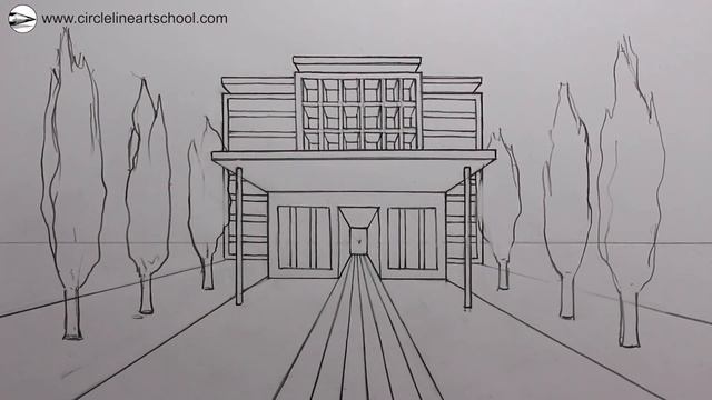 How to Draw a Modern House using One Point Perspective смотреть онлайн