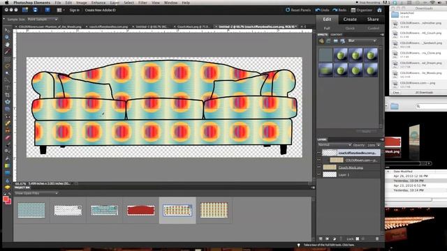 How to use a Tiffany Designs digi stamp and clipping mask to create a pattern on an image. смотреть онлайн