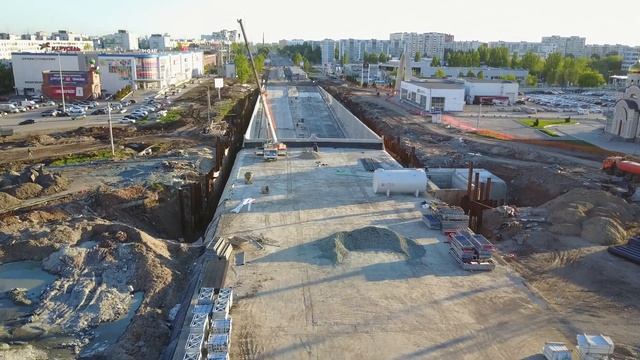 Реконструкция Московского шоссе пр. Кирова 24.05.2017 (Самара) 4K смотреть онлайн