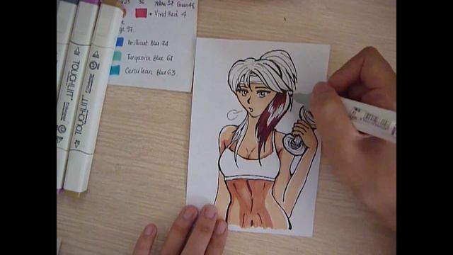 Speed Drawing | Anime Girl working out смотреть онлайн