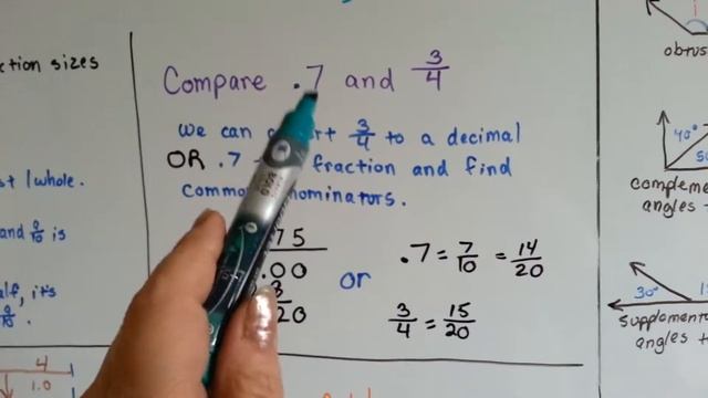 Grade 6 Math #3.2, How to put fractions and decimals into size order смотреть онлайн