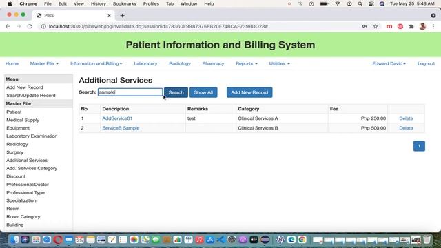 Additional Services Master File - Patient Information and Billing System - JAVA/JEE #pibs смотреть онлайн