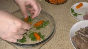 Заливное из языка, красивое оформление.