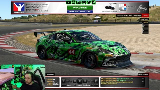 iRacing Track Guide Zandvoort | GR Cup Fixed Toyota GR86 | W10 S2 2023 | 1:55.818 смотреть онлайн