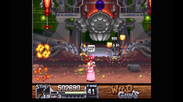 Super Nintendo (Snes) 16-bit Wild Guns Stage 4 Cold Mine