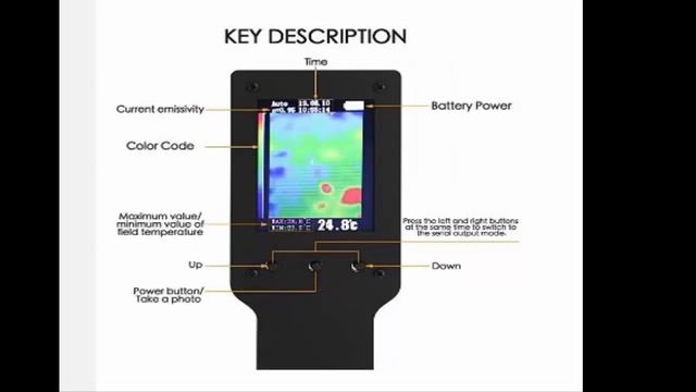 MLX90640 Infrared Thermal Imager Handheld Thermal Imaging Camera Array Visual смотреть онлайн