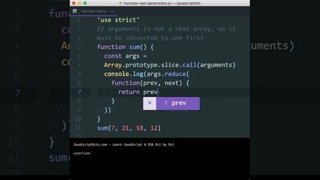 ES6 rest parameters смотреть онлайн